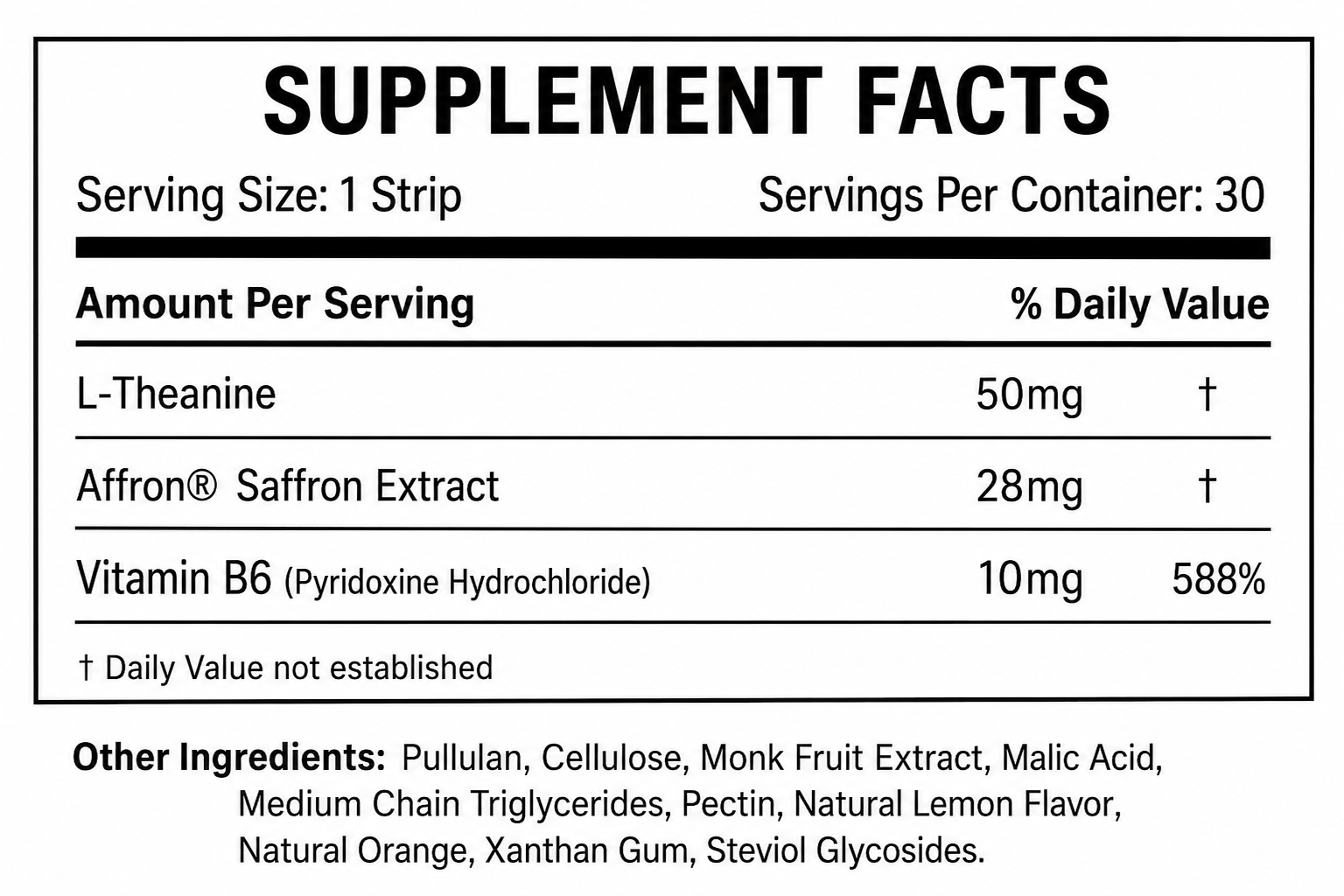 Luna — Mood & Hormonal Support supplement facts