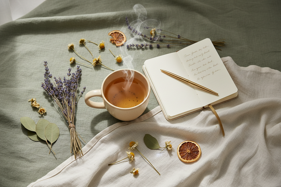 Perimenopause Mood Article - Flat Lay
